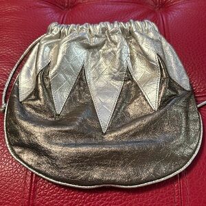 Vintage Timothy Woods Beverly Hills gold leather bag, Needs TLC